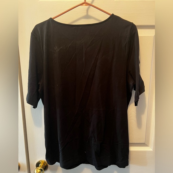 Peter Nygard black rhinestone t-shirt - Picture 5 of 7